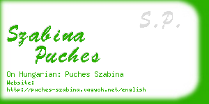 szabina puches business card